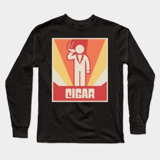 Vintage CIGAR Smoking Design Long Sleeve T-Shirt